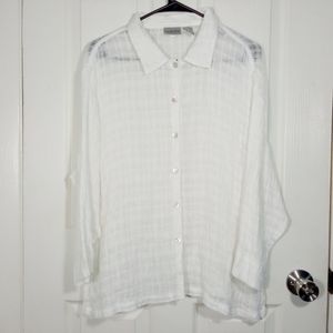 Chicos linen button blouse